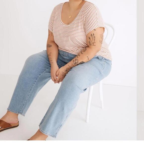 Madewell Plus Size Pull-On Relaxed Straight Jeans Lisford Wash Women’s size 1X - Picture 15 of 15